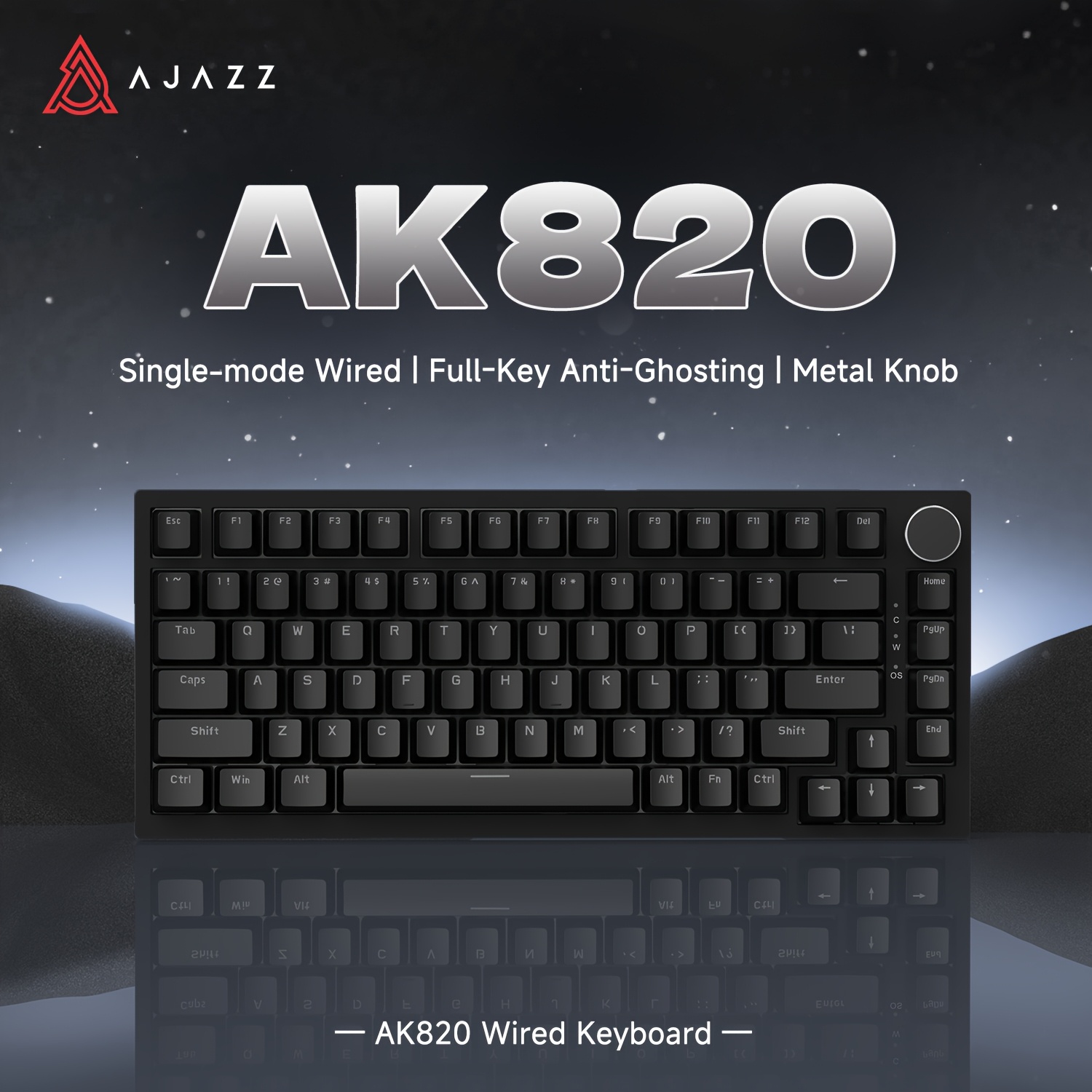 ak820 75 wired mechanical gaming keyboard volume knob - Temu