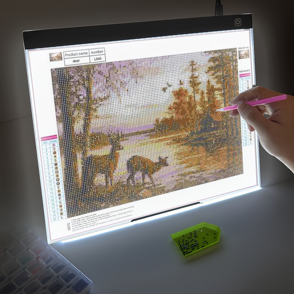 

A3 A2 Led Light Pad, Drawing Replica Board, For Dly Diamond Art Painting Kit, Usb Powered Light Pad, Adjustable Brightness With Adjustable Stand And Clip, Art Supplies