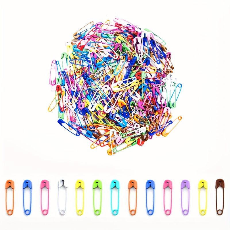 TEMU 100 pezzi - Spille di colorate da 0,75 pollici, kit di spille di piccole, assortimento all'ingrosso per quilting, vestiti, per bambini,
