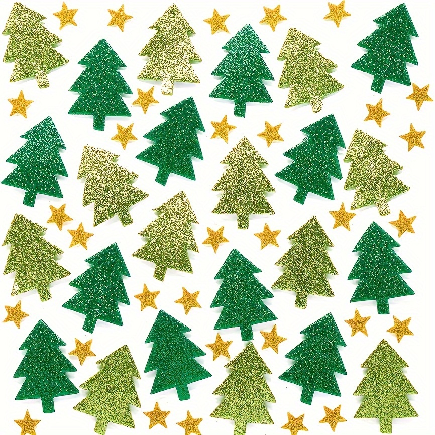 

50pcs - Christmas Foam Stickers, -shaped Decorations For