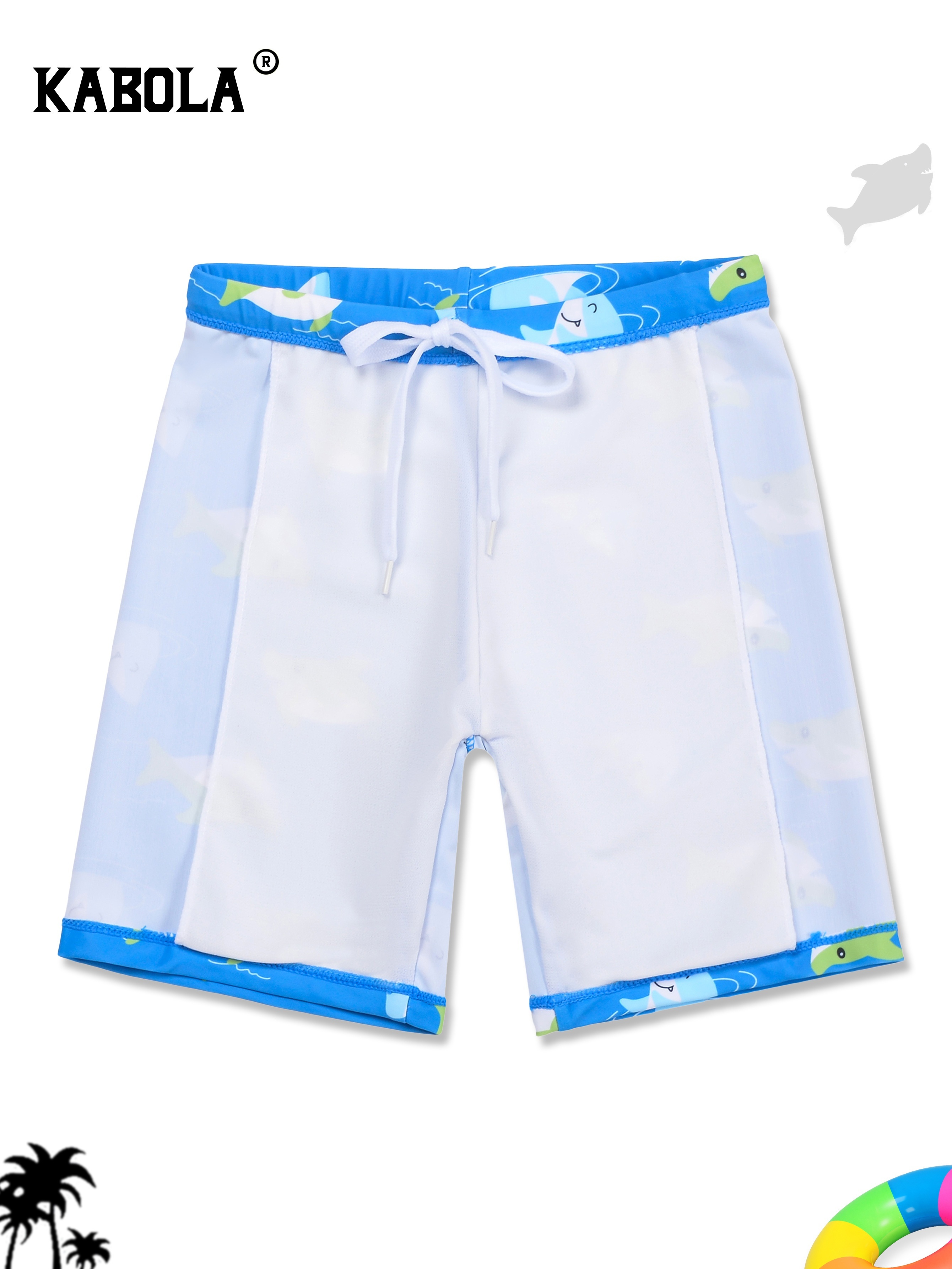 Mioliknya Baby Boys Rash Guard Set, Shark Crocodile Print Top Shorts