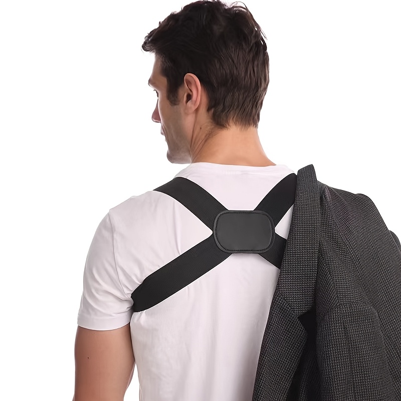 1pc Invisible Posture Corrector - Breathable Polyester Back Support Strap in Black, Pink, & Beige - Ideal for Posture Improvement, Daily Wear & Outdoor Activities, Back Posture Corrector