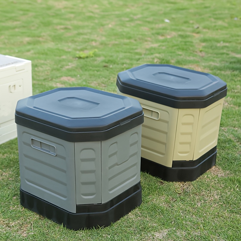Multi-Functional Portable RV Toilet & Folding Trash Can for Camping