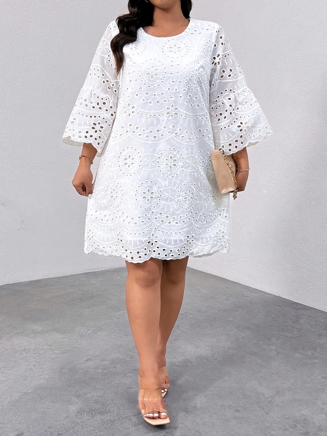 plus size white holiday dress plus size womens elegant openwork wedding loafers