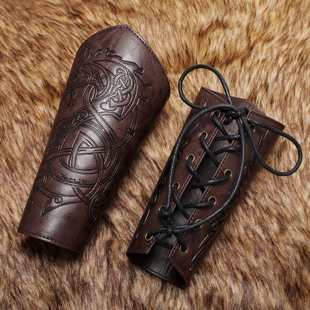 TEMU European Medieval Vintage Embossed Wrist And Cosplay Bracelet, 1pc