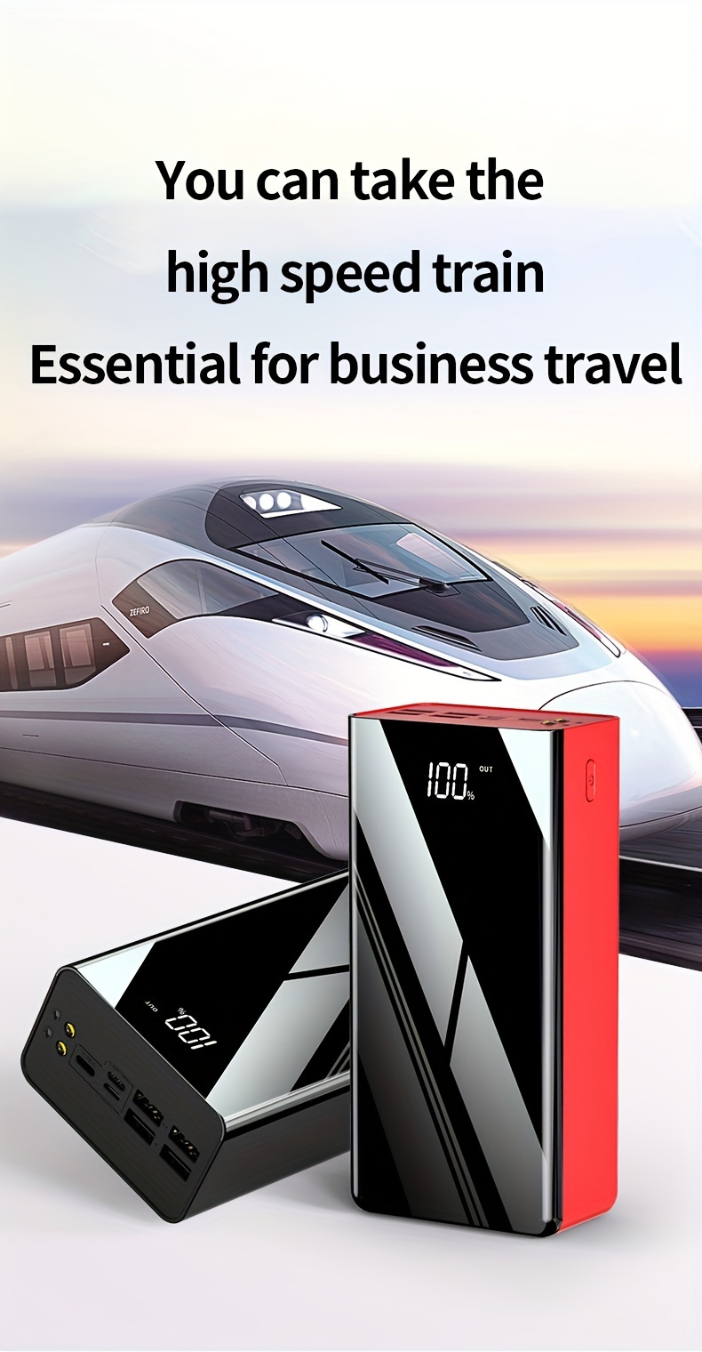 50000mAh Large Capacity Mobile Power Bank With Lighting/LED Power Display/multiple Type-C/Micro/USB Ports, Can Quickly Charge Mobile Phones/electronic Products And Other Devices, Portable Emergency Power Supply Device For Outdoor Travel, Gift