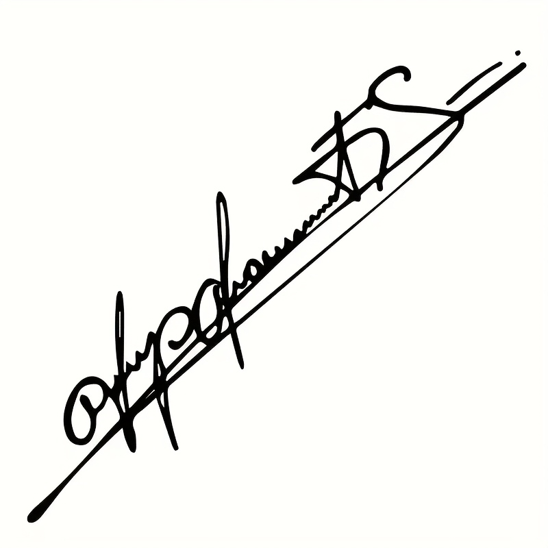 Image of Decal Art Signature Light Brow Sticker Vinyl Sticker Accessories Decoration Waterproof Sticker