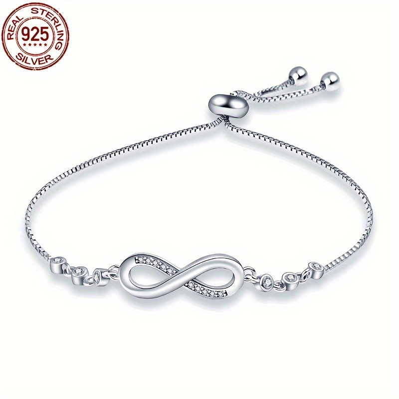 

925 Pure Silvery Positioning Bead Pull-out Bracelet, For Women, Men, Teenage Girls, Charm And Fashion Bracelet, Silvery Weight 5 Grams