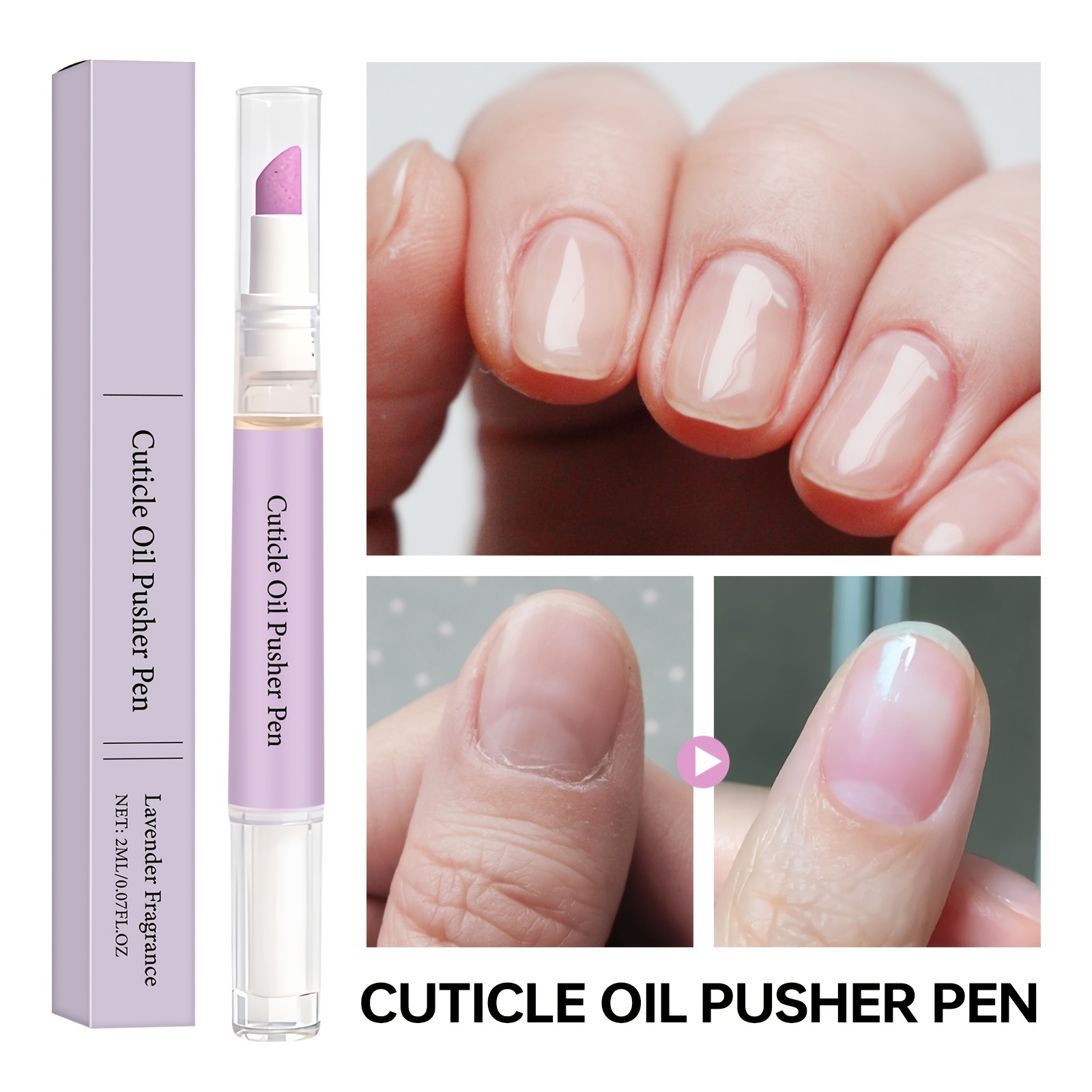 Image of 2 In 1 Ceramic Cuticle Exfoliating Nail Pen, Gentle Cuticle Remover For Nails And Dry Cuticles, Innovative Ceramic Tip Fits Nail Edges, For Nourishing Nails, Stylish Pen Perfect For Travel