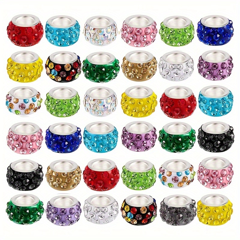 

For ,100pcs Beadable Spacer For , European For Bracelet Jewelry