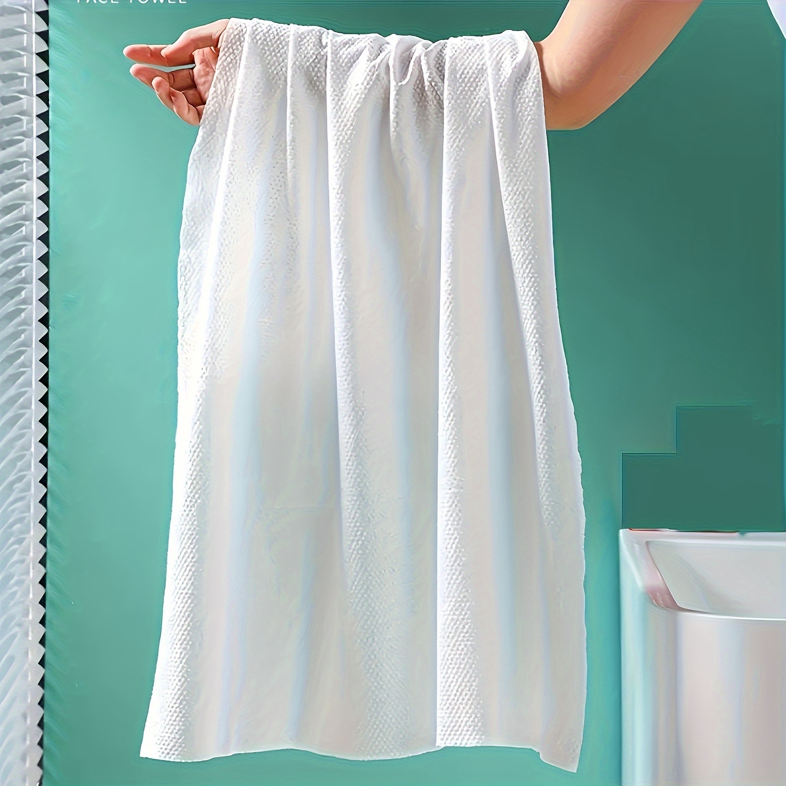 5pcs Large Disposable Bath Towels - Soft, Quick-Dry & Reusable for Travel, Camping, Home Cleaning & Makeup Removal