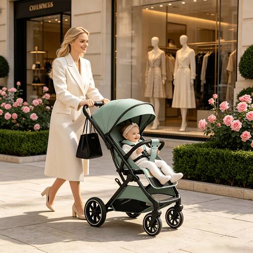 stroller a toddler stroller with a storage basket and sun canopy featuring a lightweight yet durable frame ideal for travel and daily shopping