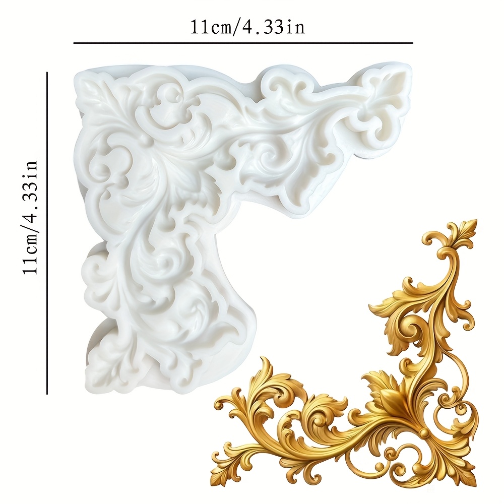 Image of Silicone Cake Mold Compatible For Diy Fondant Icing, Marzipan & Plastic Paste - Vintage European Relief Relief Molding, Dishwasher//microwave/freezer For Baking, Decorations