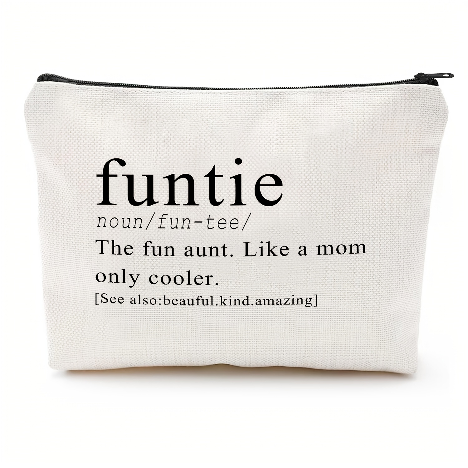 Image of Funtie,definition Of Aunt Present-funny Auntie Present-wedding,anniversary,birthday, Mothers Day,christmas Gift For Auntie-makeup Bag Cosmetic Bag Travel Pouch- Aunt Only Cooler