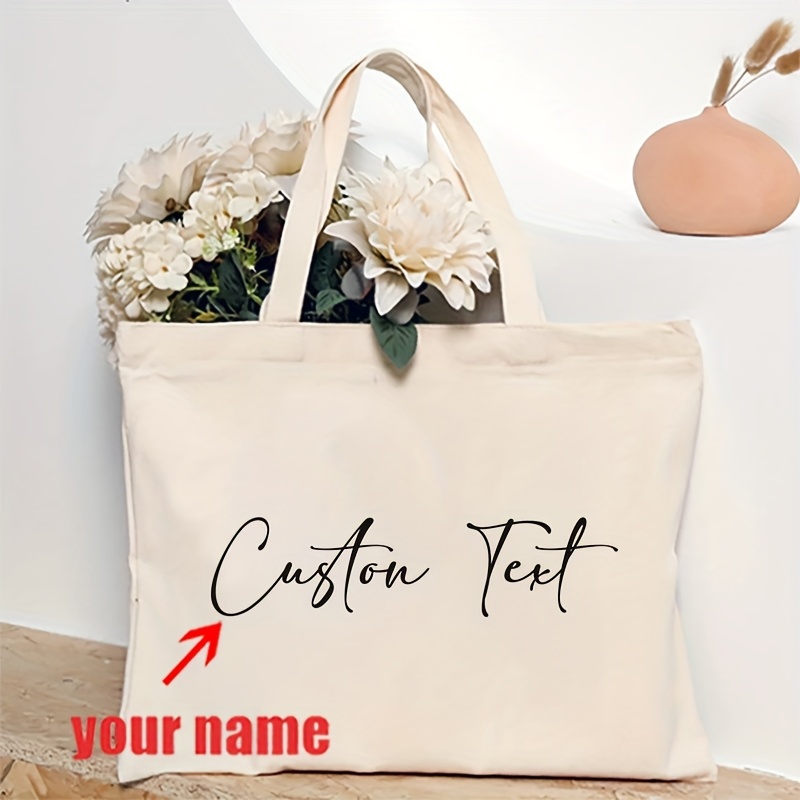 TEMU Cadeau Pour Elle/Lui Sac Fourre-Tout Personnalisé pour d', Cadeau de Fête Nuptiale Personnalisé, Léger Pliable Épaule, Lavable en Machine,