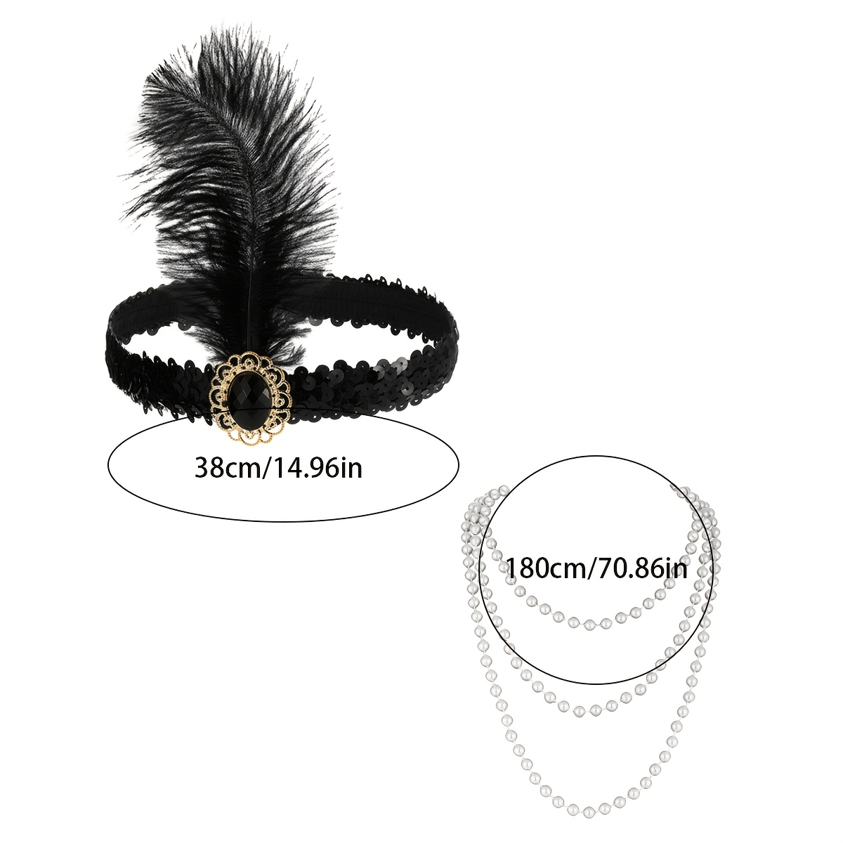 2pc 1920s Gatsby Style Additions Set for Women