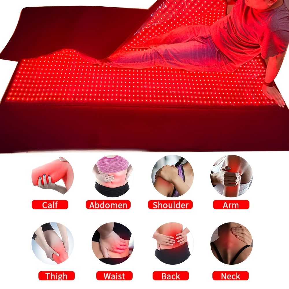large red light blanket 2520 leds infrared red light sleep bag for full body   relieve joint or back red light mat 660 850nm wavelengths 71  32in local warehouse Product details 2