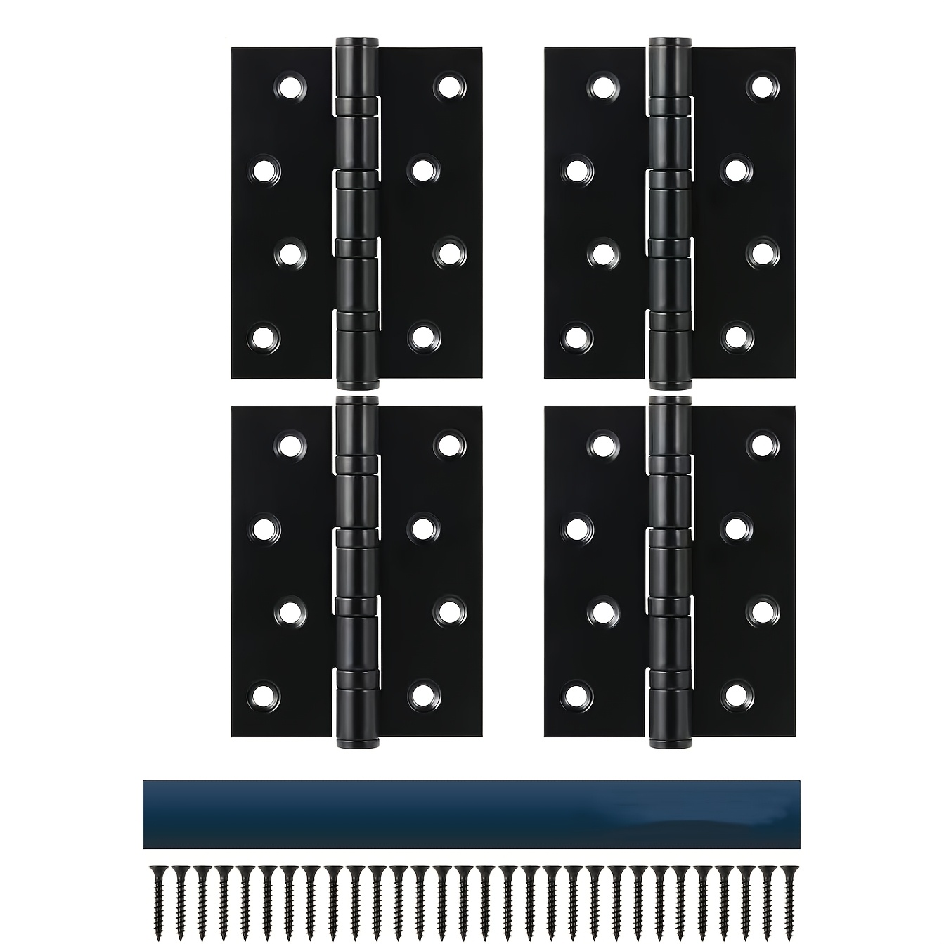 4pcs heavy duty   hinges   polished   self closing spring for residential commercial use door mount 0