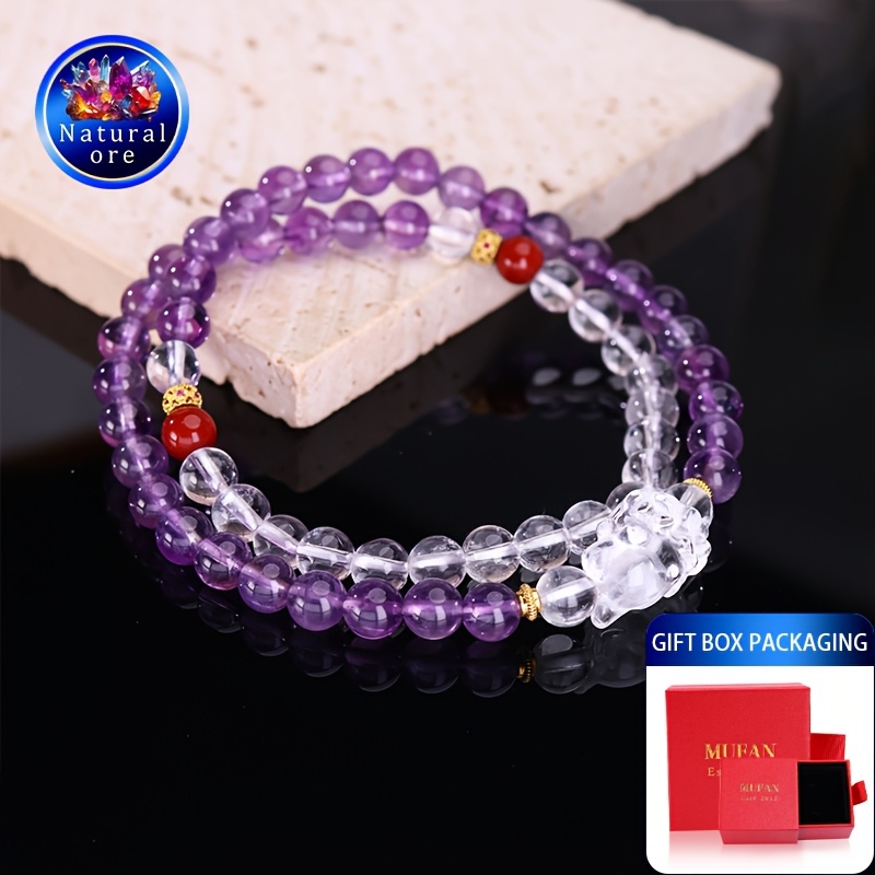 Natural Stone Bead Bracelet in Gift Box