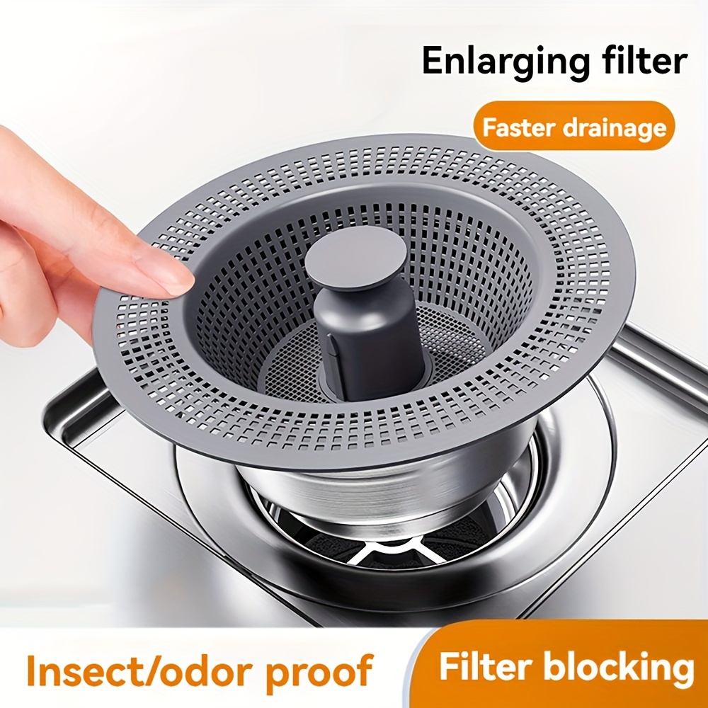 

304 Stainless Steel Kitchen Sink Drainage Set - Leakproof Plug & Press Design With Bouncing Core, Fine Filter Screen, Anti-block, And Secure Sealing Accessories