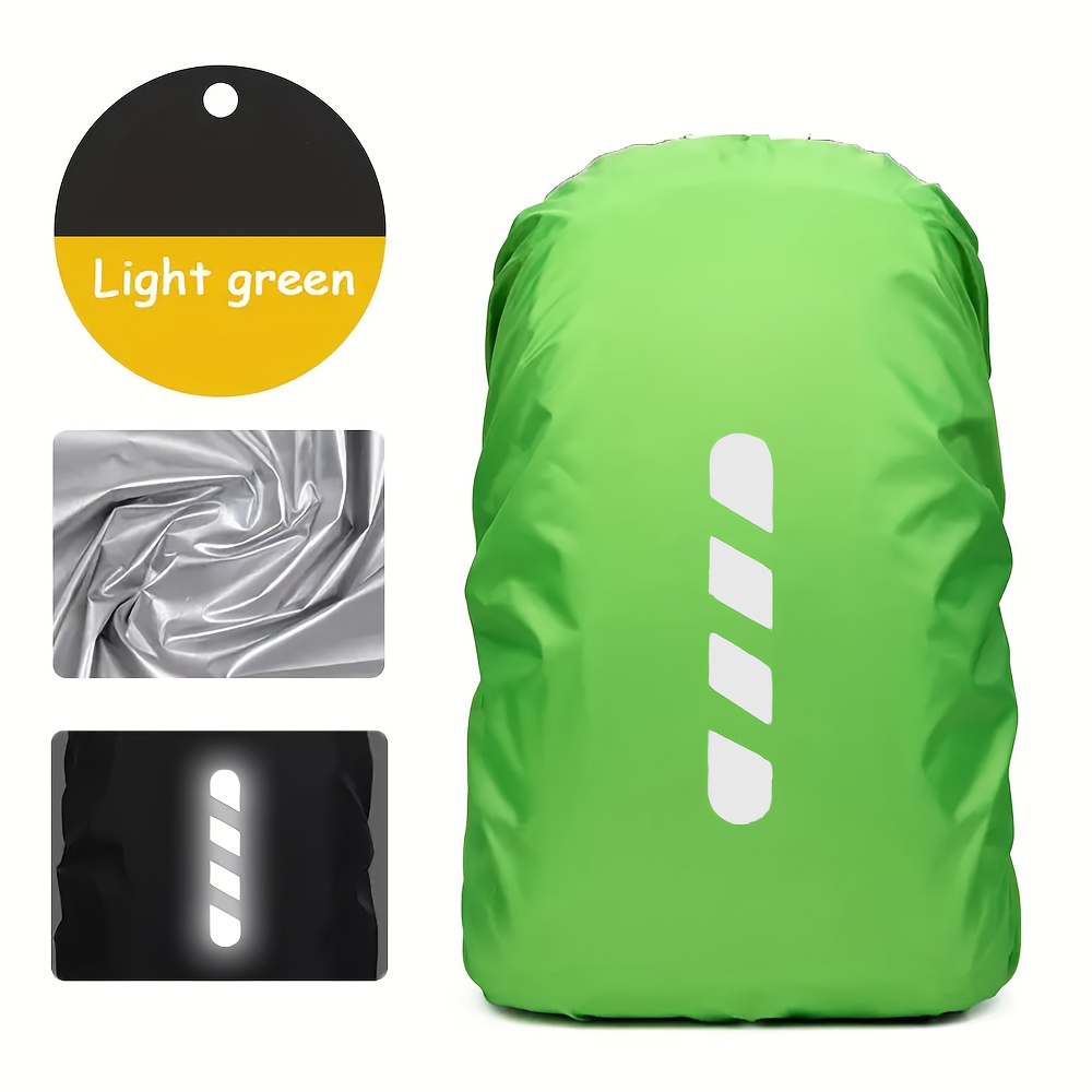 TEMU Reflective Canvas Backpack Rain Cover For Outdoor Activities, Fluorescent Backpack Rain Cover 30-40l, Dust/theft