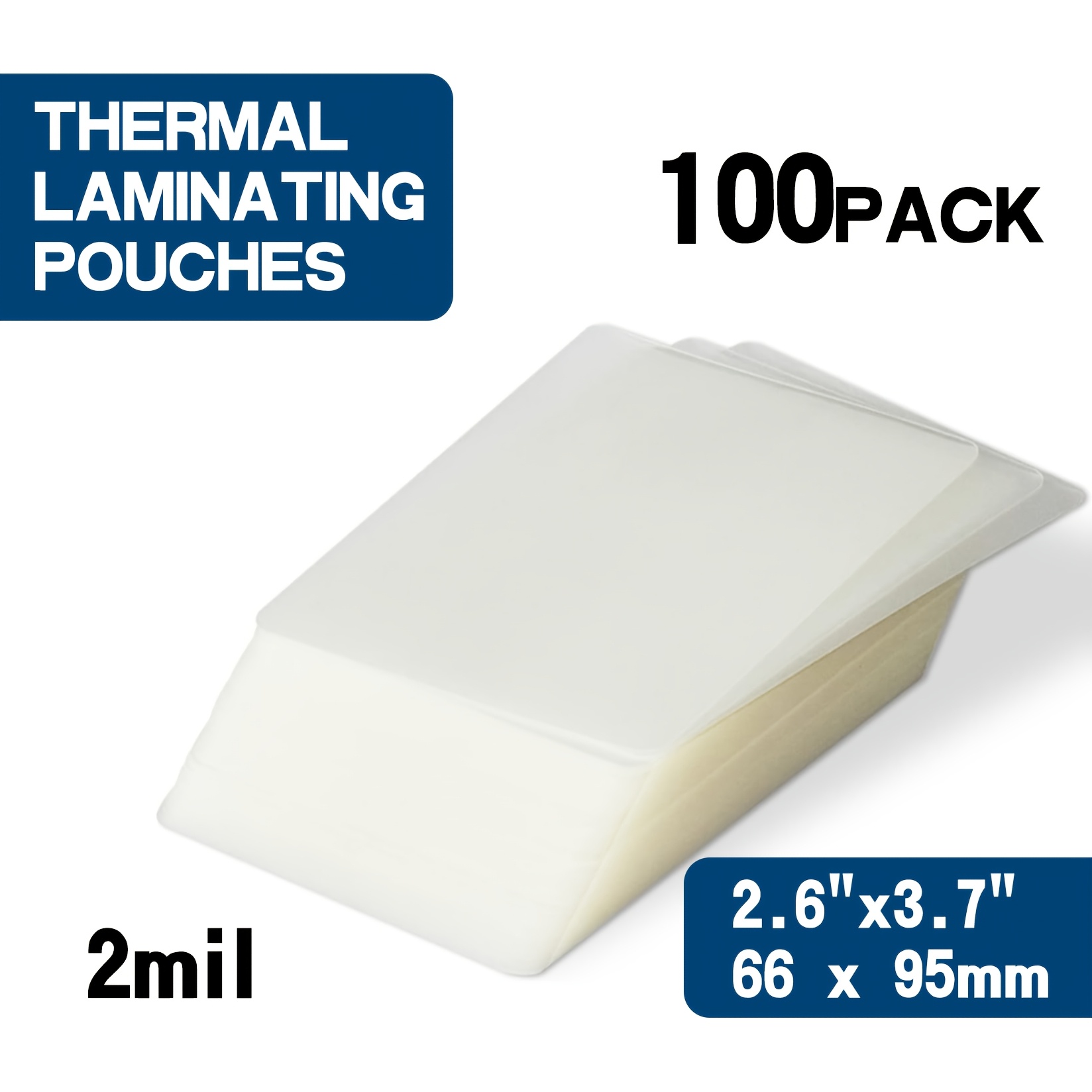 TEMU 100 Pack Thermal Laminating Pouches, Clear Laminating Sheets, 2 Mil Thickness Thermal Laminating Sheets, 2.6×3.7 Inch Laminator Sheets For ,