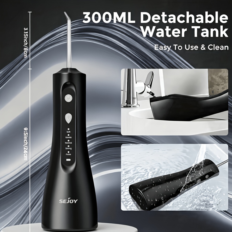 Image of Sejoy 1 Water Flosser With 5 Nozzles, A For Oral Hygiene And Care, Featuring 5 Cleaning That Clean Teeth And Oral Health, A Portable Device For Flossing