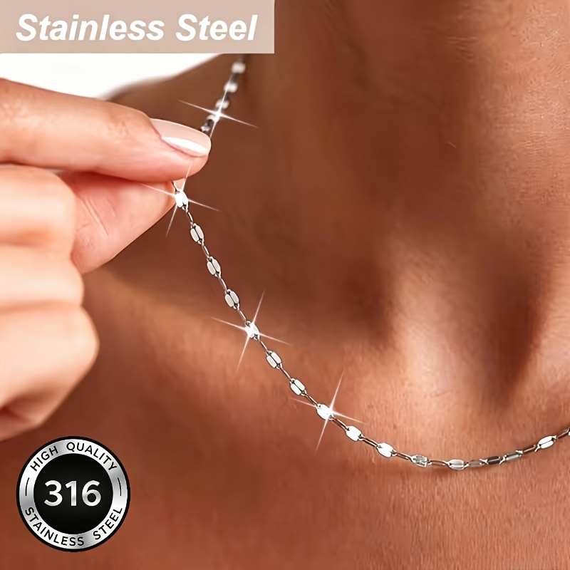 TEMU 1pc Chaîne de lèvre en acier inoxydable 316 pour femmes, style élégant et facile, pour et les fêtes, accessoire , cadeau de bijoux, design