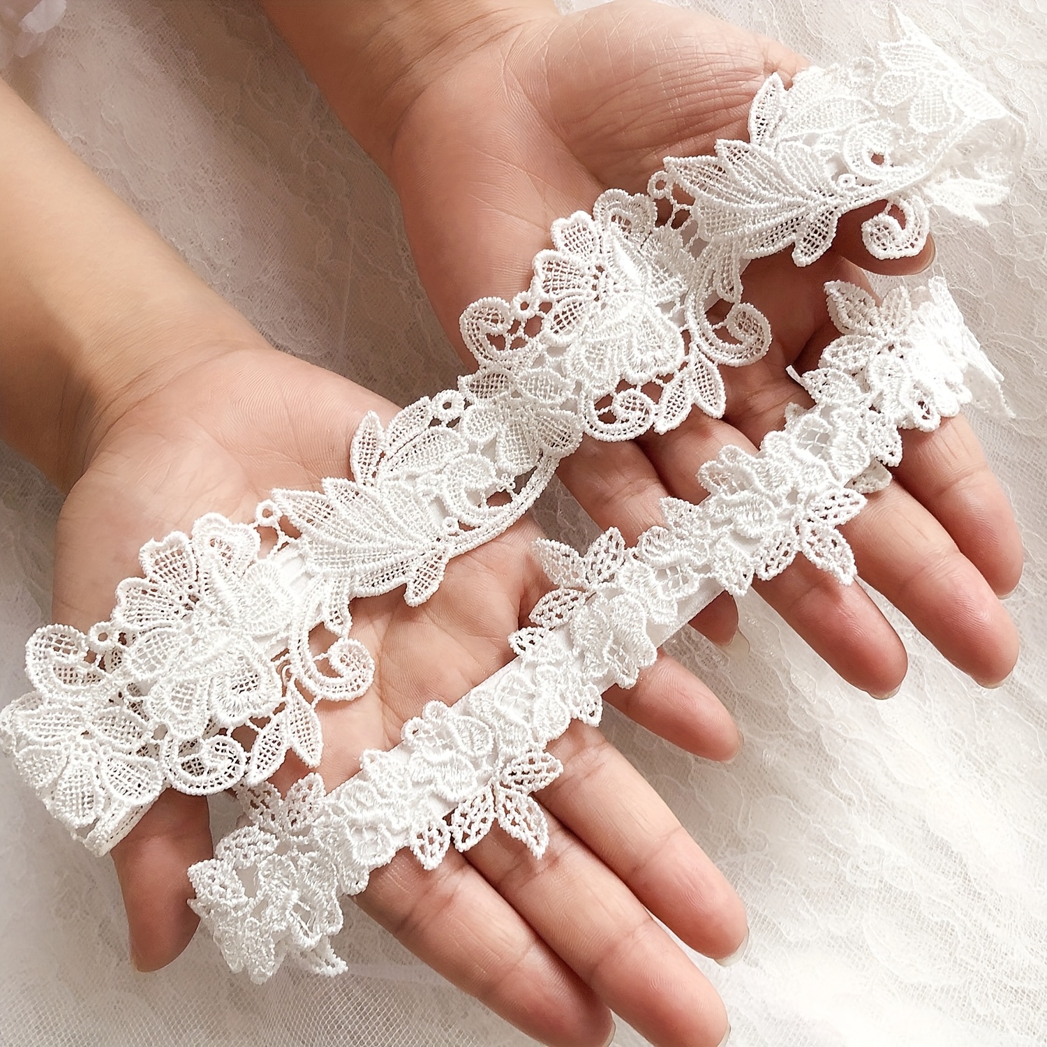 2pcs white lace garter belt women white flowers lace - Temu
