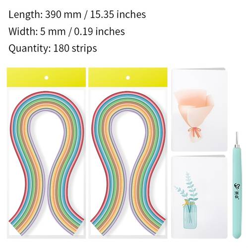 36 color paper quilling kit with 3mm 5mm width options greeting cards and quilling pen beginner diy craft supplies greeting card making kit