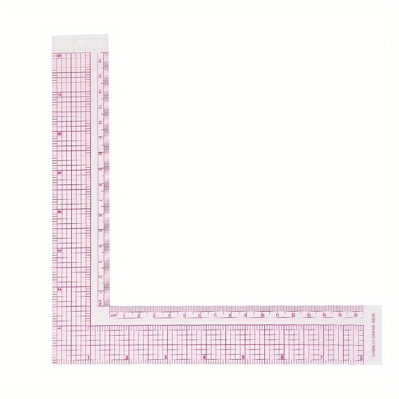 

1pc Plastic L-square Ruler Sewing Measuring 90 Degree Professional Ruler Garment Pattern Dress Making Craft Tool