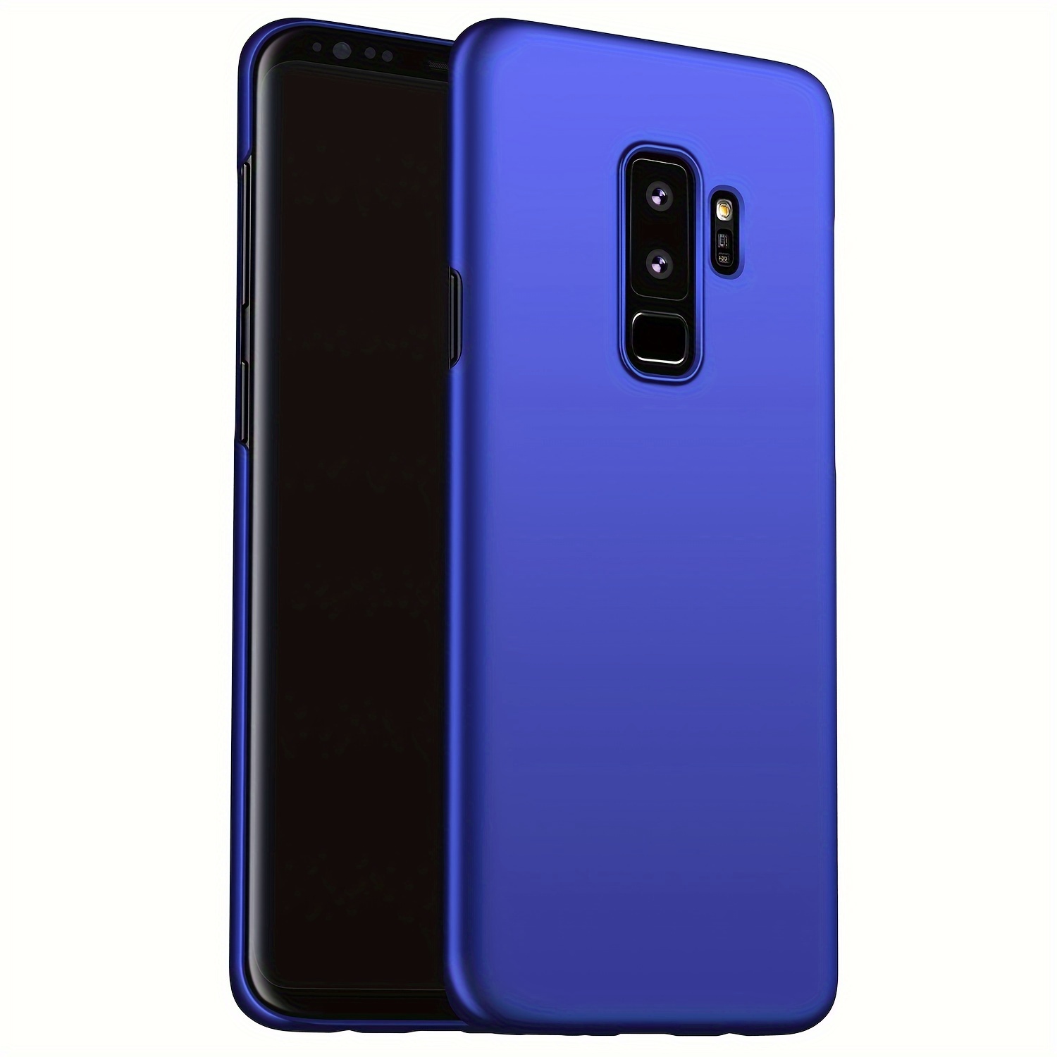 Suitable for Samsung Galaxy S9 Plus/S9+ phone cases in black, blue,  green, and Features a solid-color minimalist PC hard back cover w