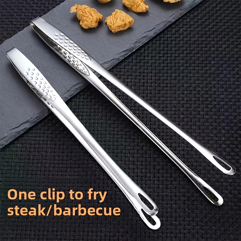 1pc 2pcs stainless steel multifunctional barbecue clips bread clips and ice clips   barbecue baking and camping durable kitchen tools for restaurants and families