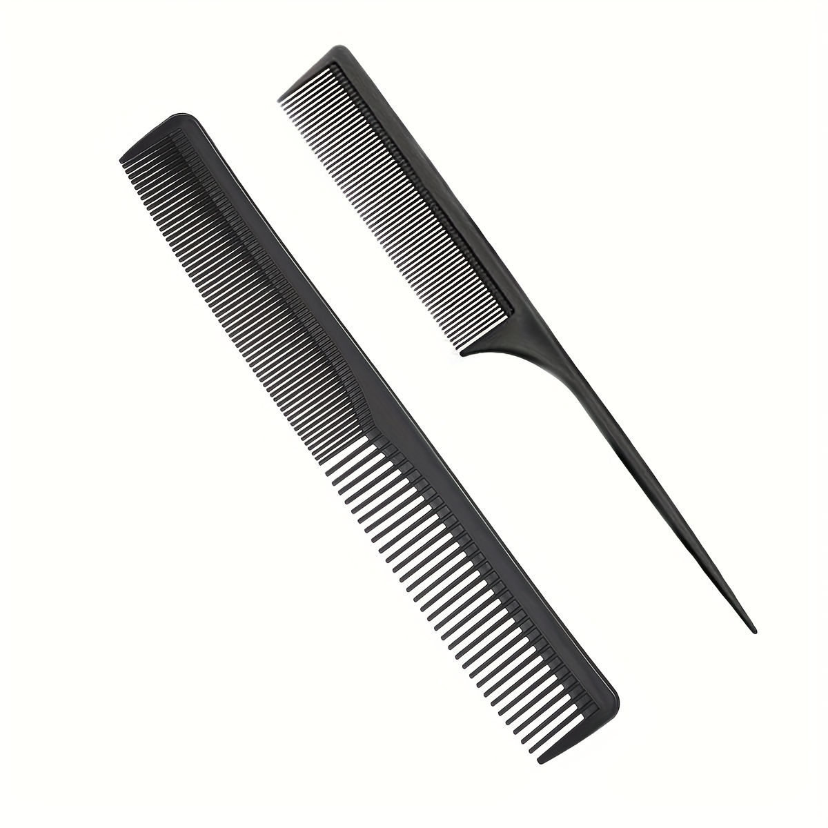 TEMU Peigne Éponger Professionnel en Fibre de Noire, Peigne de Coiffeur à Dents Fines et Épissées pour Tous Types de Cheveux, Coffret de Peignes ,