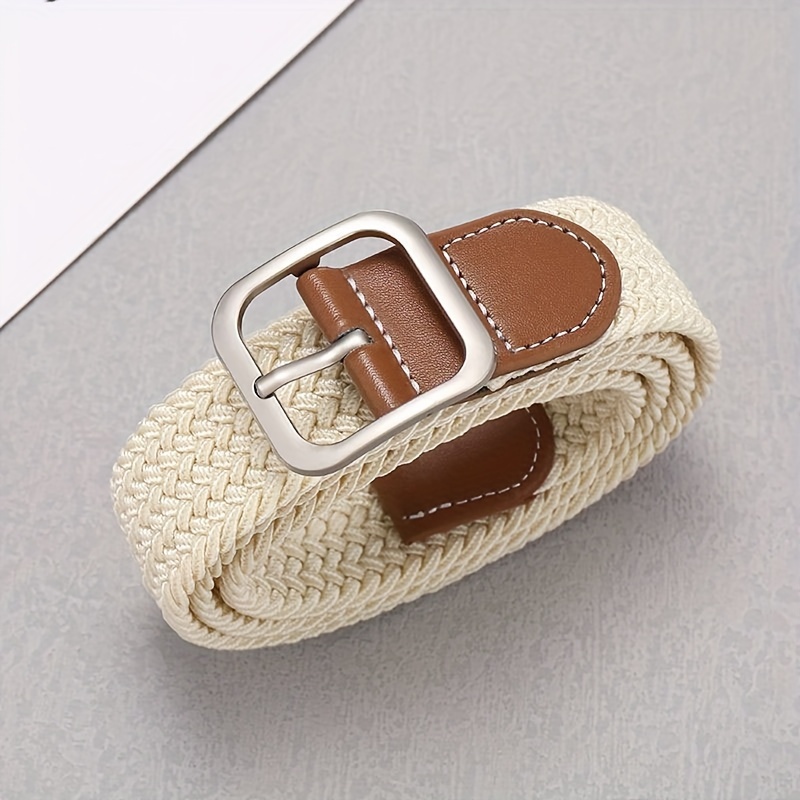 Image of Belt, Men's And Women's Belt, Perforated Square Belt, Korean Version, Trendy And Fashionable, Personalized Single Loop, Non Perforated Pants Belt