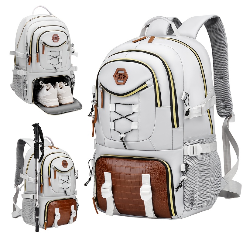 [Durable Travel Backpack] Durable Large Capacity Backpack | Separate Shoe Compartment, Easy-to-Clean, Multiple Compartments for Business Trips, Daily Use & Outdoor Travel - Holiday Gift, Adjustable Strap, Lightweight, Laptop Compartment, Travel Gear