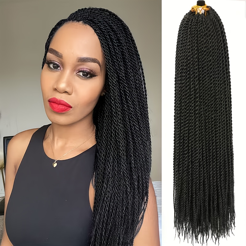 TEMU 1 Pack Show Twist Crochet Braids Hair - 14inch Small Crochet Twists, 20 Strands/pack With Hot Water Setting For, Dread Lock & Braiding Styles,