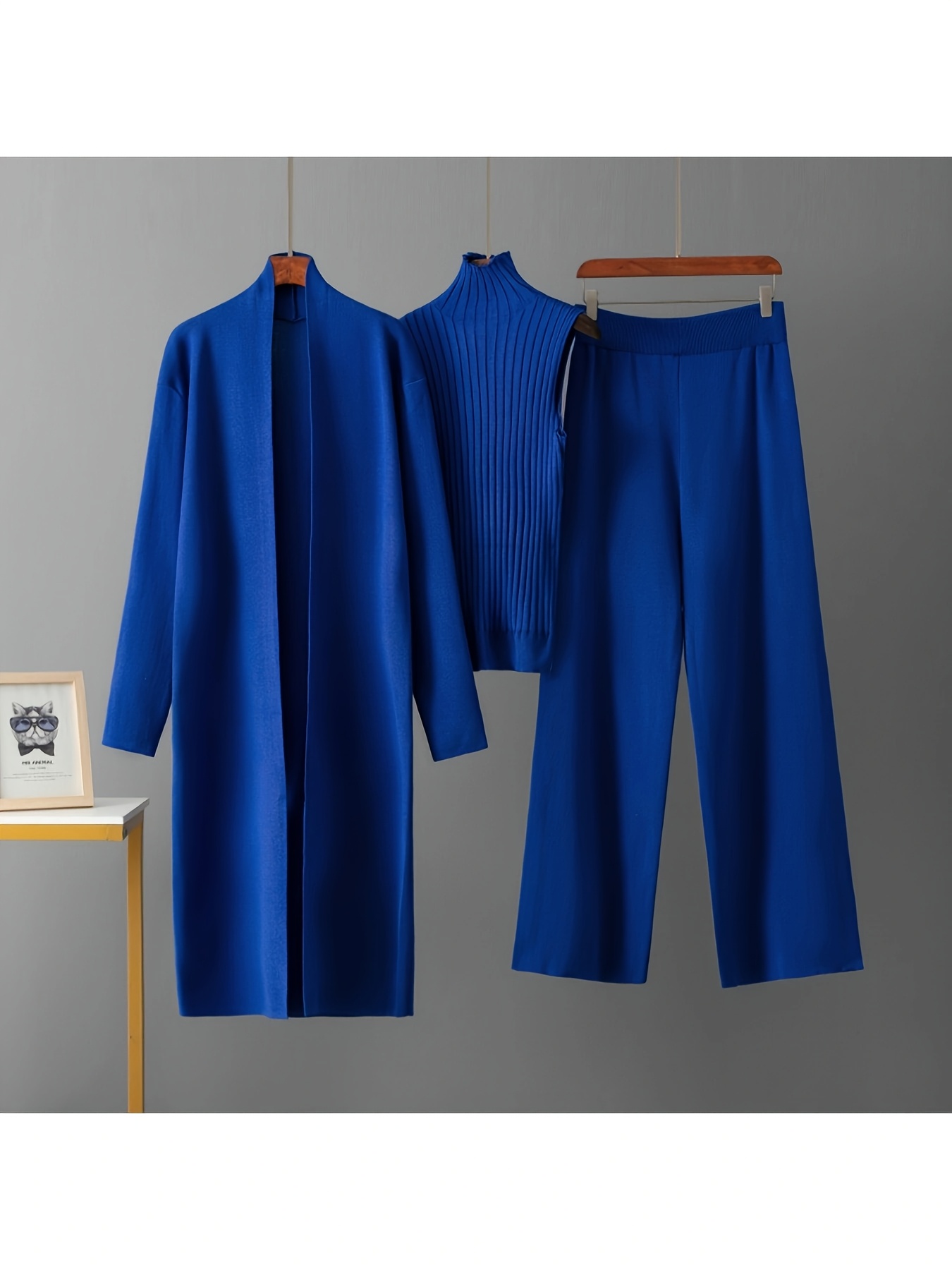 High Elasticity Women's Loose Suit with Long Wide-Legged Pants