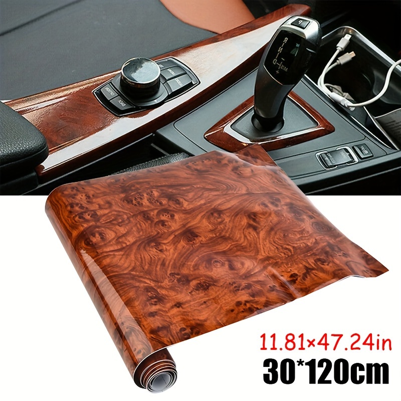 

High Glossy Car Sticker Waterproof Car Internal Adhesive Film Wood Grain Vinyl Decal Universal Auto Interior Accessories