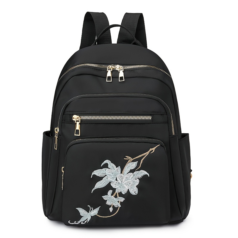elegant womens embroidered floral backpack multi - Temu  display picture 1