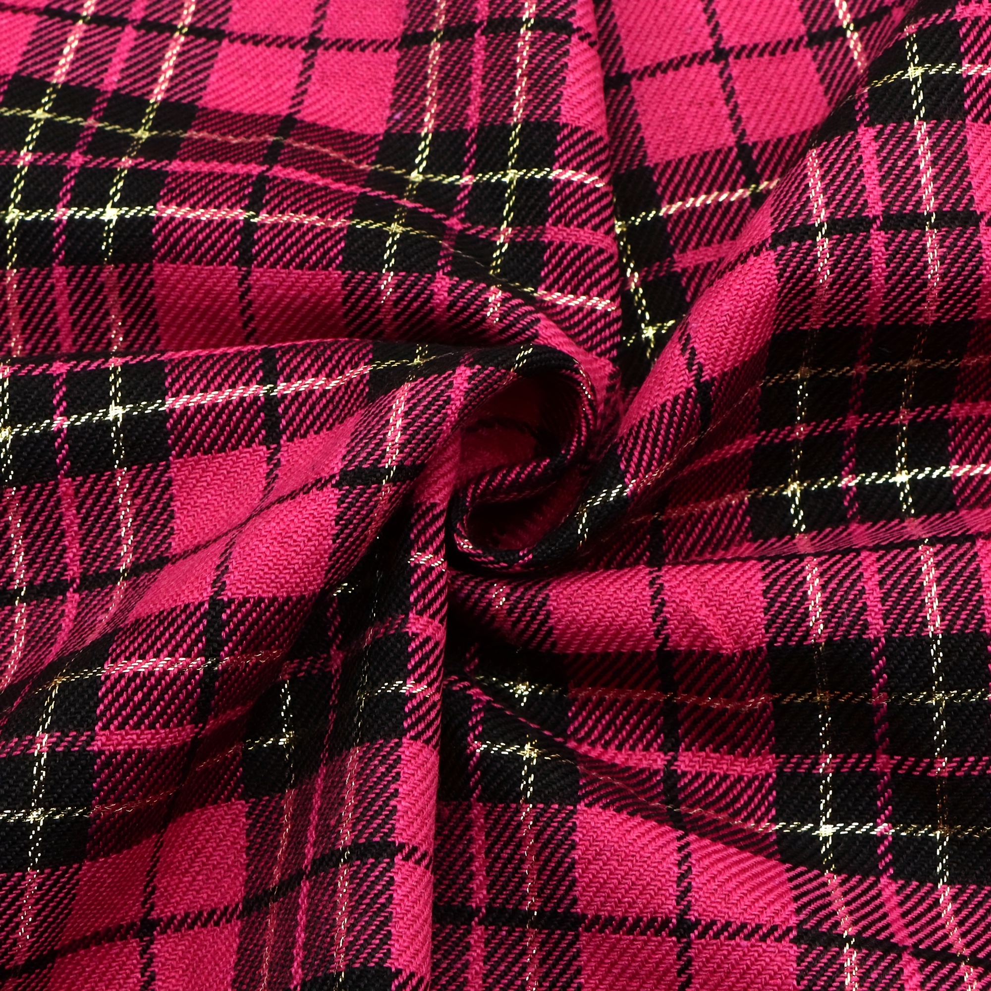 Soimoi Purpura Dril De Algodon Tela Comprobar Comprobar Tela