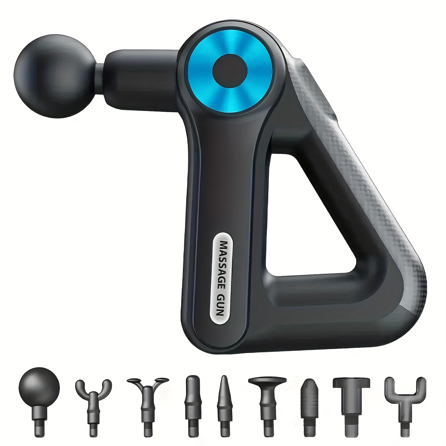 halloween special promotion   deep tissue massage gun portable muscle massager compact massage device for fatigue and alleviation   featuring 9 attachments and 9 speed settings