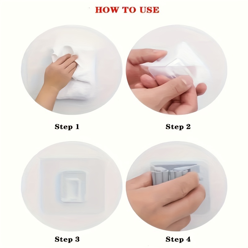 Set of 5 Easy Installation No-Drill Mop And Broom Holders - Durable Adhesive Wall-Mounted Storage Hooks for Organizing Bathrooms And Utility Areas, Utility Hooks