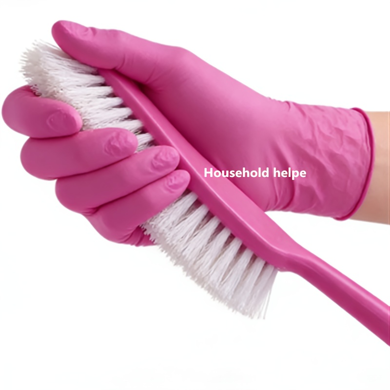 6/10 Pairs Disposable Nitrile Gloves | Isolate Stains, Prevent Dirt and Oil, Ideal for Wiping Windows, Mopping Floors, Washing Cloths, and Dishes, Frees Hands from Roughness, Essential for Home Use