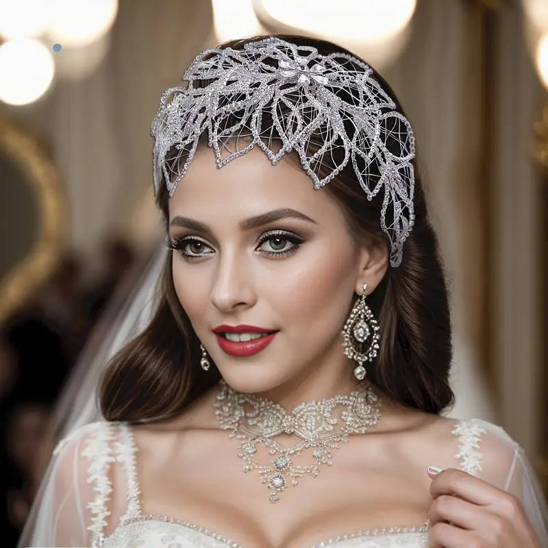 элегантные винтажные свадебные украшения из роскошного серебристого кристалла на свадьбах и элегантных украшениях, великолепная прическа для банкета, аксессуар для прически, подходящий для фотосессий на день рождения, выступлений и модных показов, ободок 256 в большом размере, детали 0