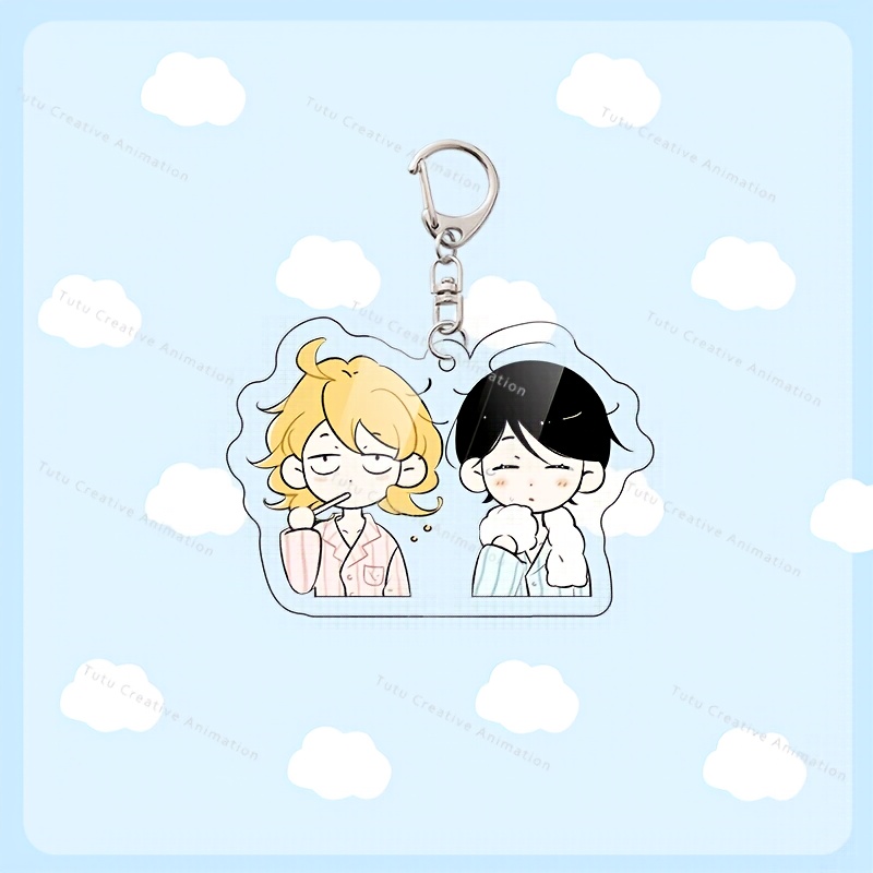 Cute Anime Acrylic Keychain, Cartoon Pendant Charm