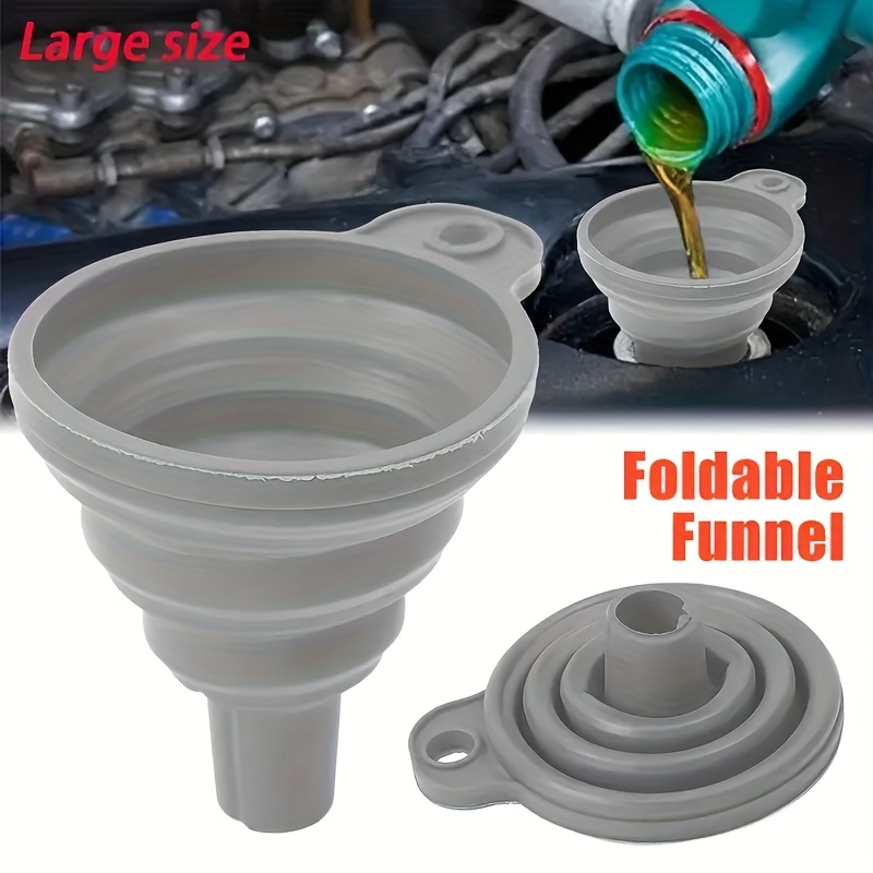 1pc Foldable And Retractable Mini Oil Funnel - Car Motorcycle Engine Oil Leak Repair Tool, Compact Portable Design for Home Automotive Maintenance