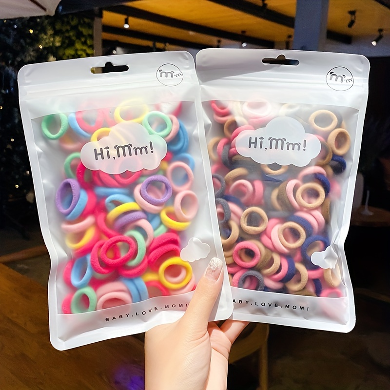 

100pcs Children's Hair Rubber Bands For Girls And Babies That Don't Hurt Hair, Small Hair Rings For Girls To Tie Hair, Head Rope, Towel Ring Hair Accessories For Women