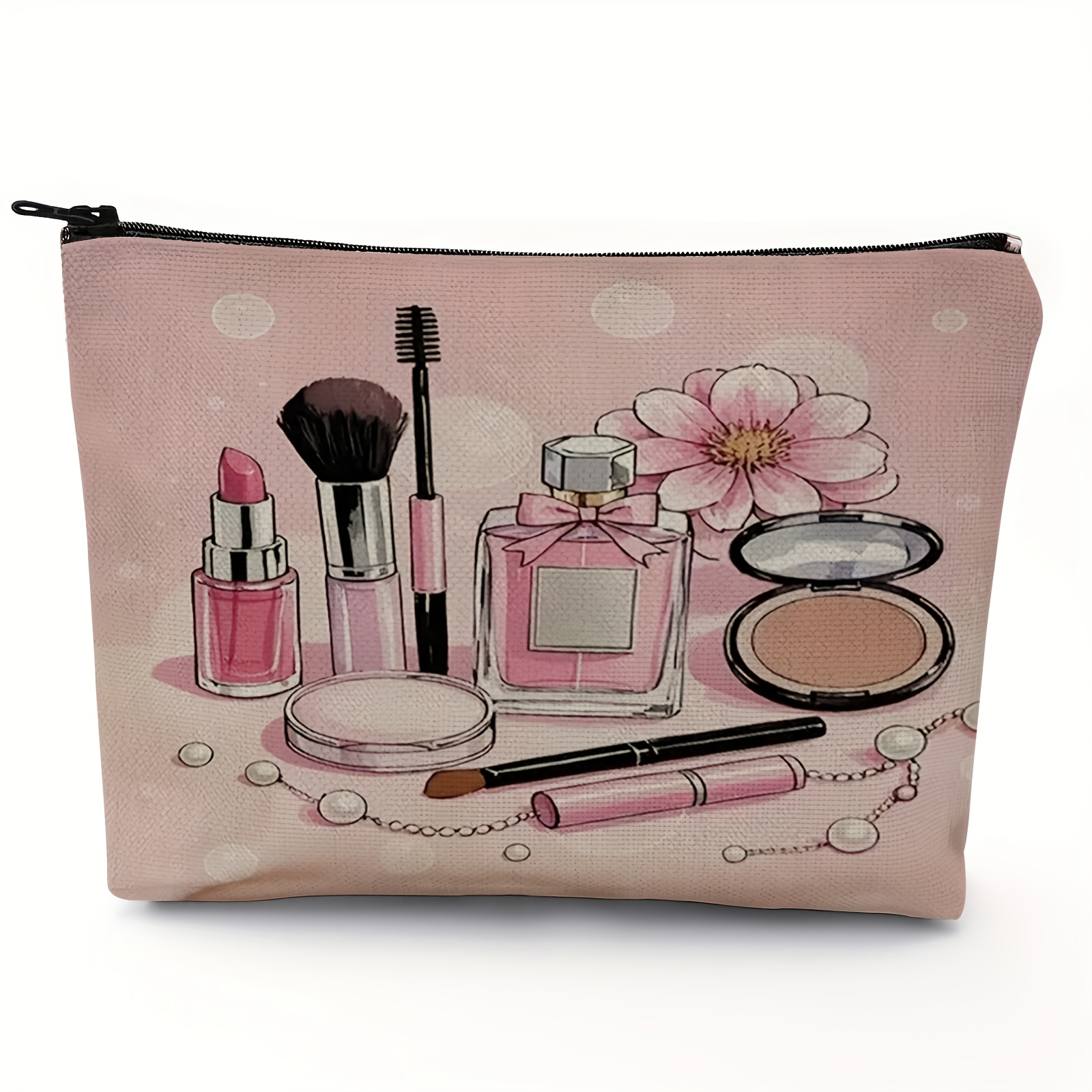 TEMU 1pc, And Unique Beauty-themed Makeup Bag, Designed For Makeup-loving Girls. Cosmetic Storage Bag, Portable Toiletry Bag, Beauty And Skincare