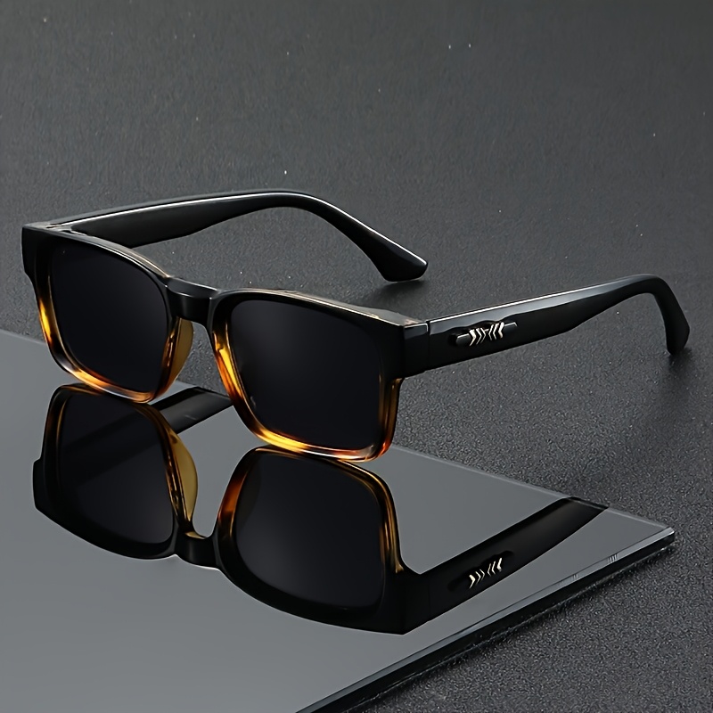 BERTANS Retro Square Glasses - Full-Rim Frame, Wide Fit (139mm+), Turquoise & Dark Brown, Everyday & Formal Eyewear for Men and Women - Perfect Gift for Birthdays, Anniversaries, Graduation, Father's/Mother's Day, Fashion Accessory, Trendy Frames